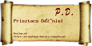 Prisztacs Dániel névjegykártya